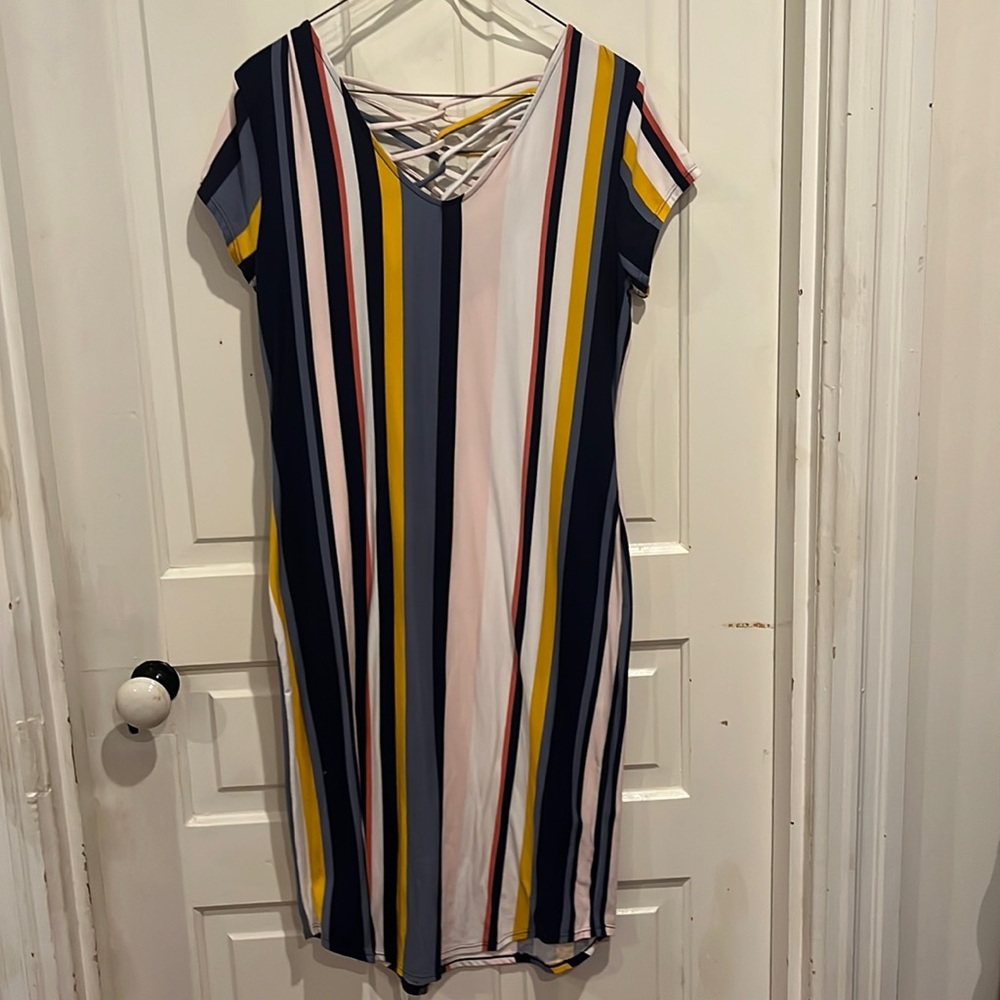 No boundaries vertical stripe dress